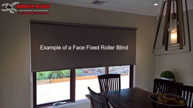Photo Example of a face fixed Roller Blind